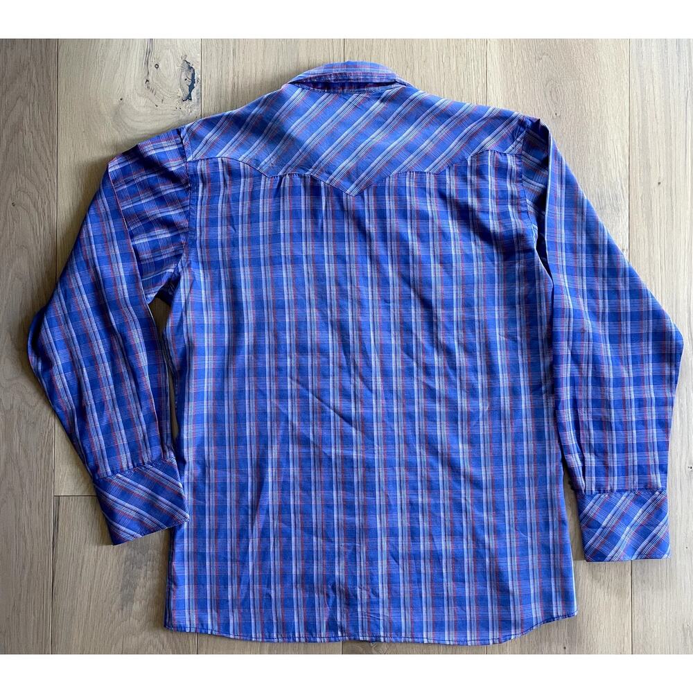 White Horse Men's Medium Western Pearl Snap Shirt - Picture 2 of 4